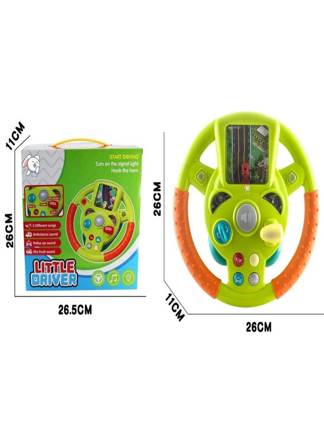 Space Enterprises Steering Wheel Toy for Kids Simulation Driving Car Toy with Light & Sound Mode Experience The Fun of Driving Car Toys - Automatic Steering Wheel - Image 2